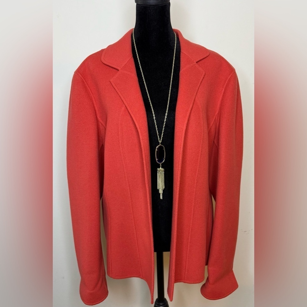 Talbots 100% wool preppy Orange Open blazer
Size 16
Excellent condition - Picture 3 of 9